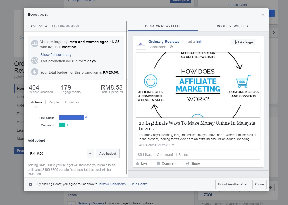 How to boost my post on facebook marketplace