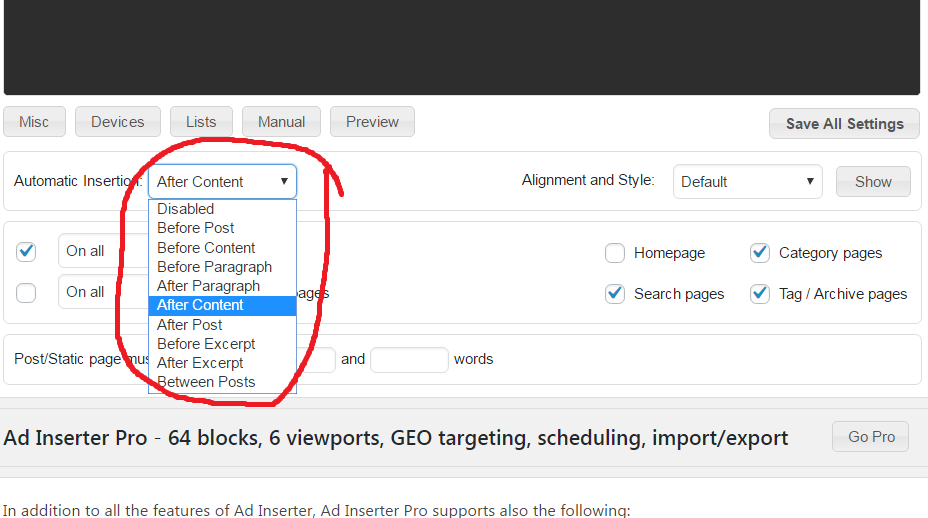 how to insert ads into your WordPress blog