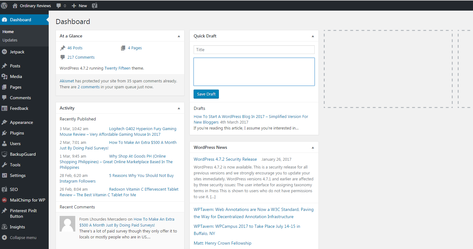 how to start a wordpress blog in 2017 customization and themes