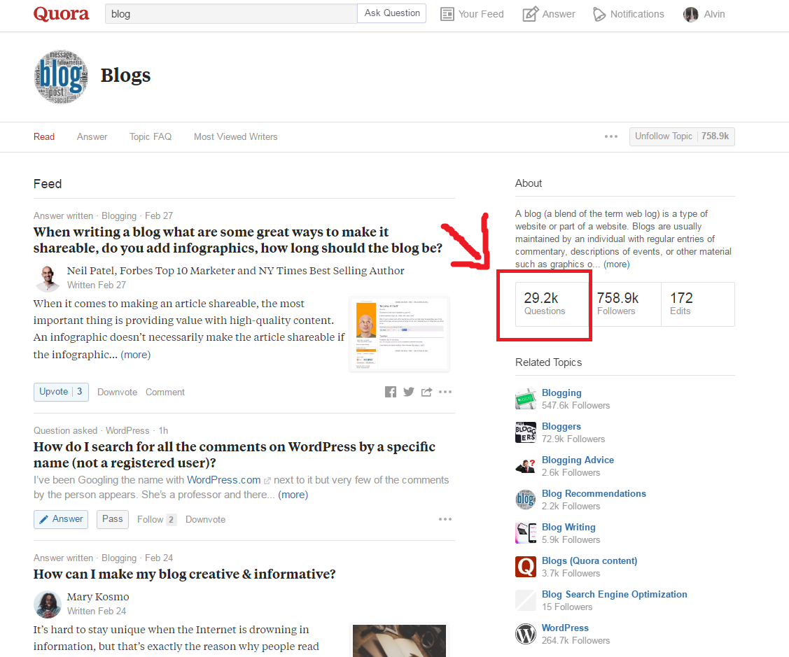 drive traffic to your blog using quora