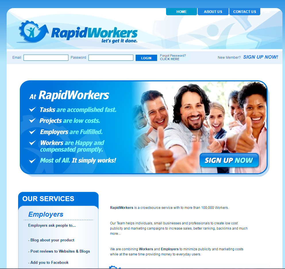 freelance websites rapidworkers