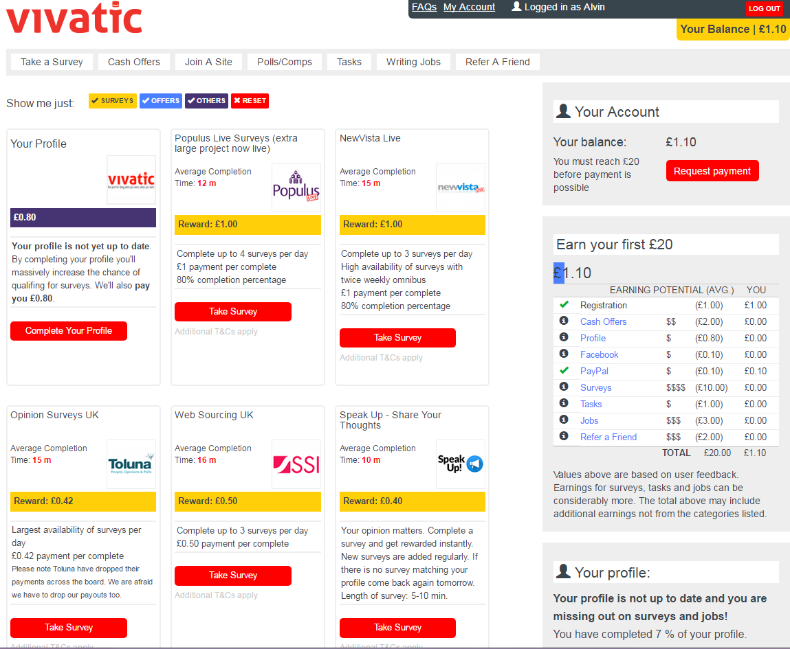 how to make money with paid surveys using vivatic