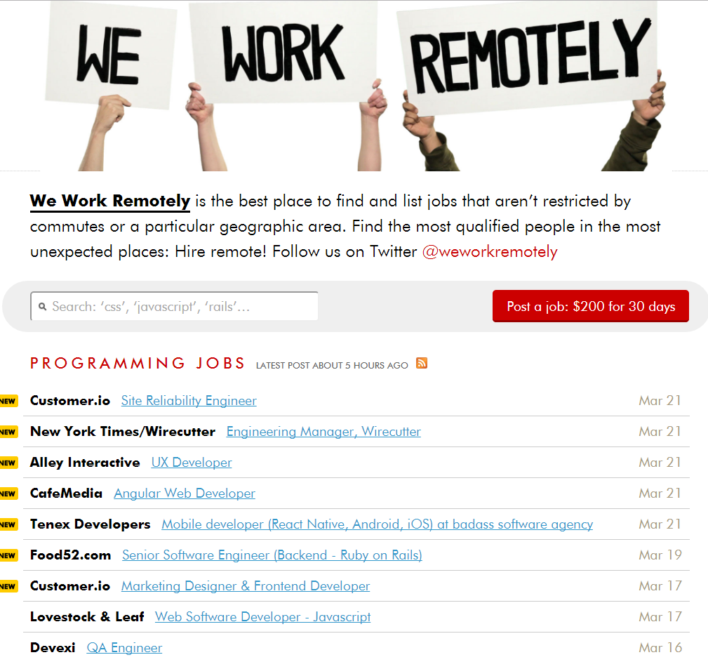 freelance websites we work remotely