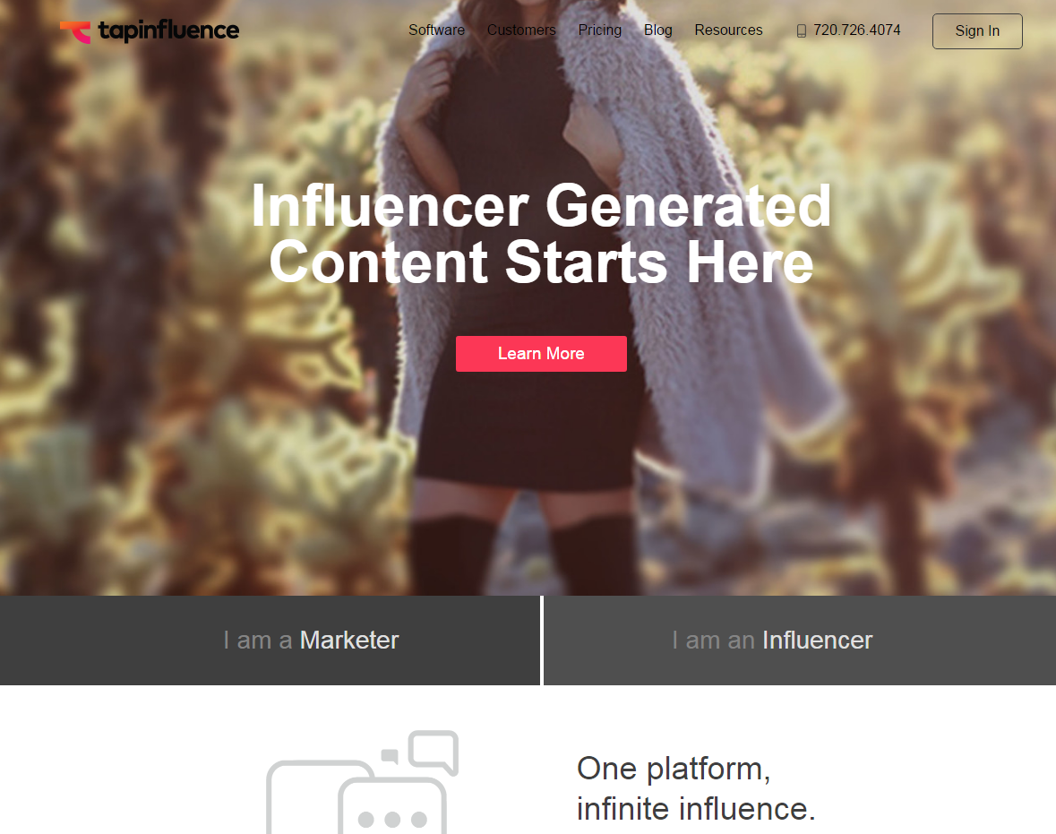 tapinfluence is an influencer marketing platform