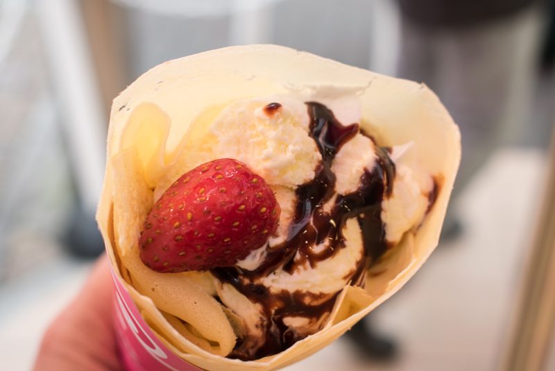 harajuku crepes - attractions in tokyo