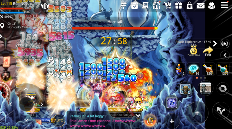 maplestory chaos zakum range