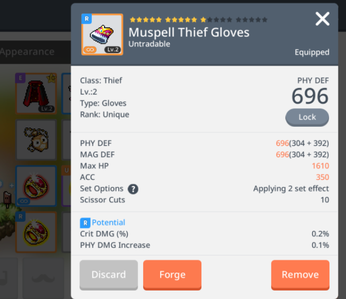 best gloves for nl maplestory m