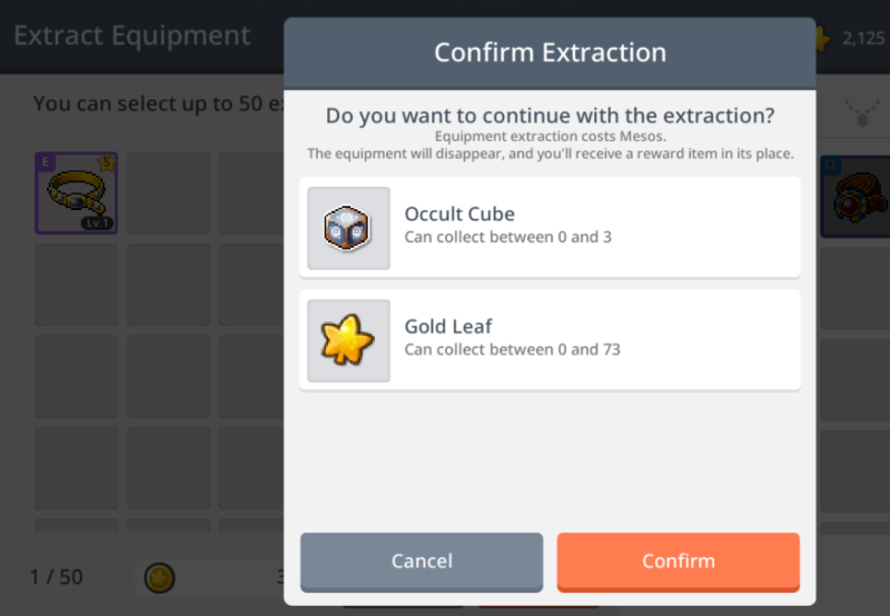 extract gold leaves maplestory m