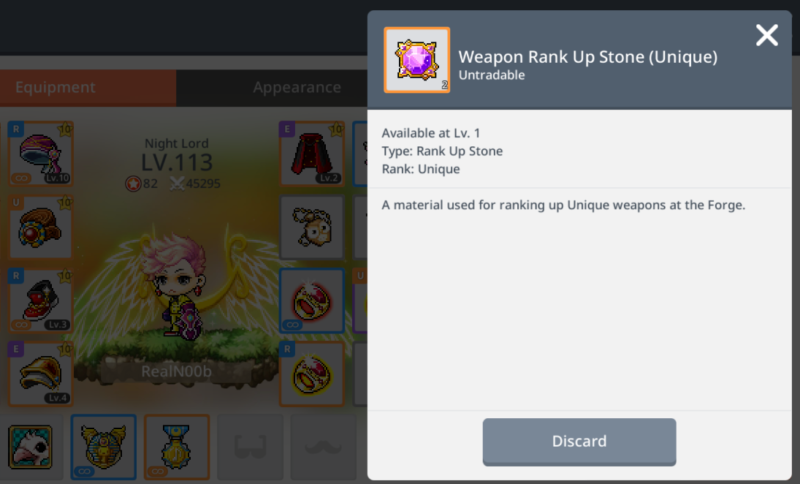 how to get unique rank up stones maplestory m