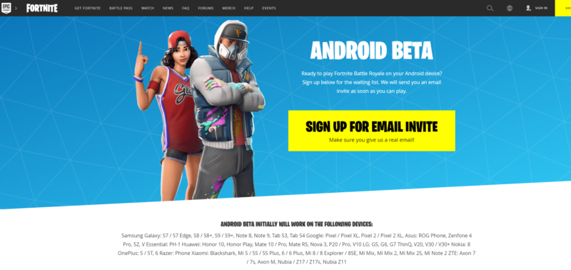 how to install fortnite beta on android