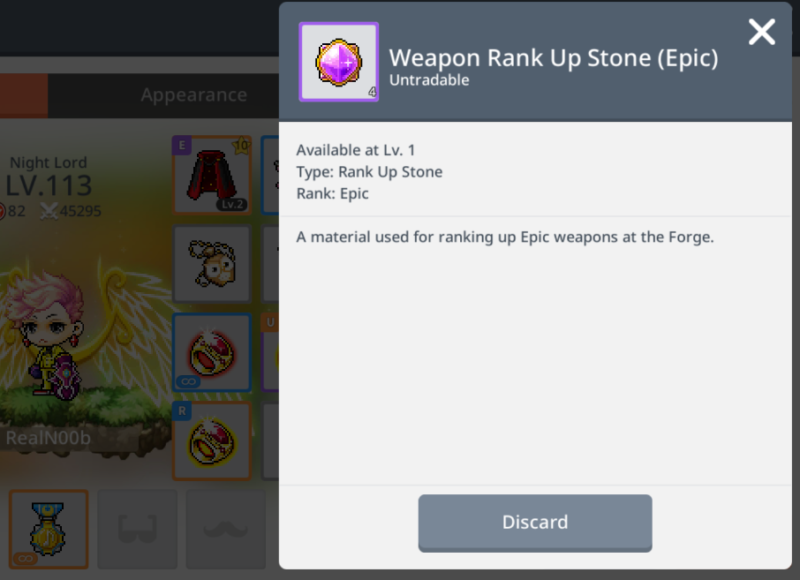 maplestory m rank up stone