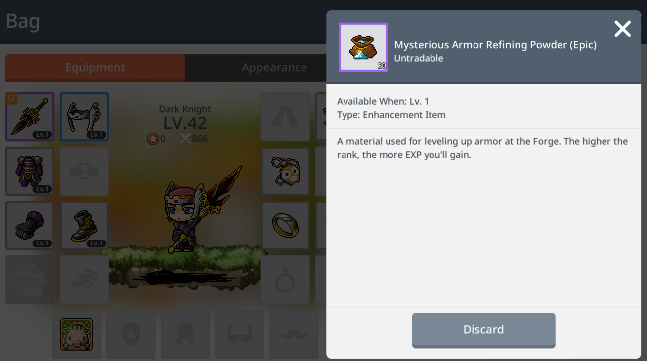 MapleStory M How To Get More Weapon And Armor Refining Powder