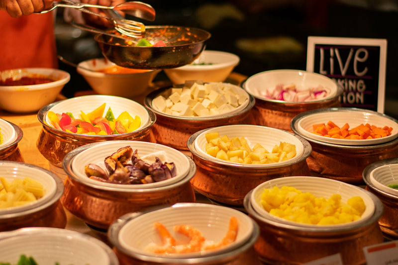 buffet spread at shangri-la hotel singapore