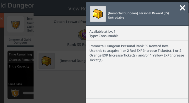 guild dungeon rewards maplestory m