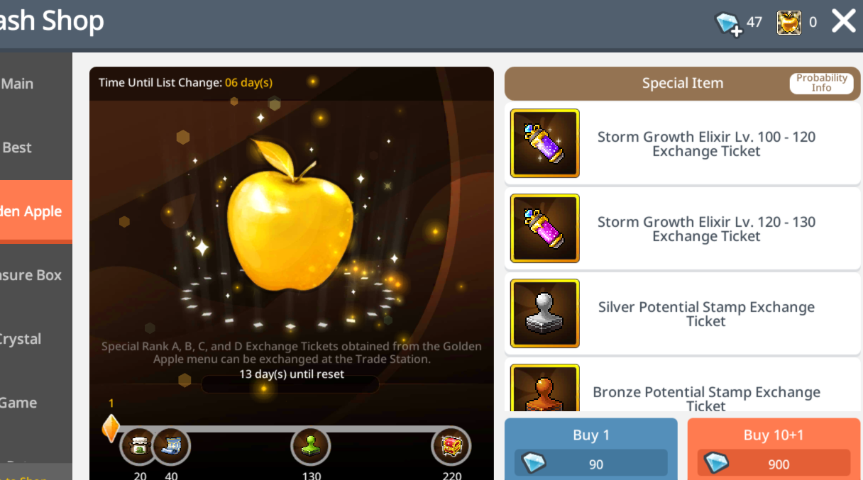 Maplestory M Golden Apples New Gachapon System