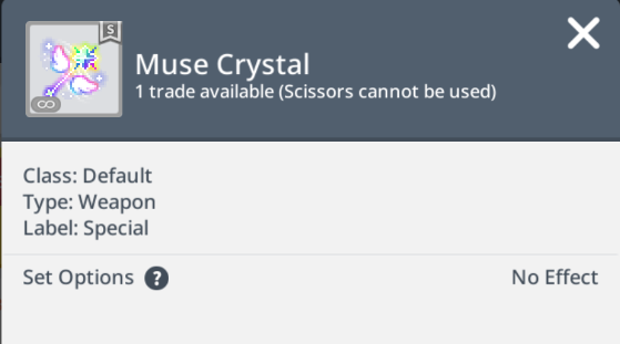 muse crystal cape