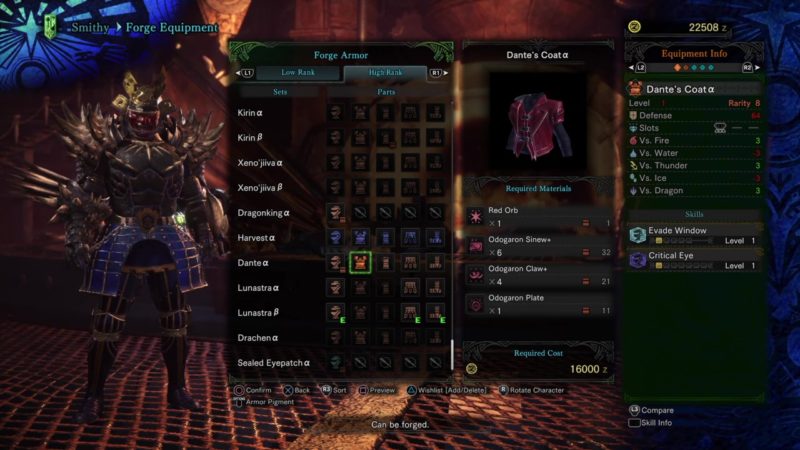 where to find dante quest monster hunter world