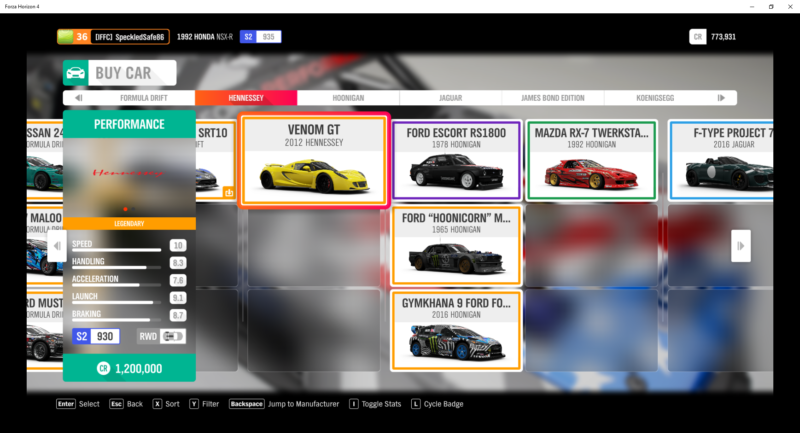 10 speed cars in forza horizon 4