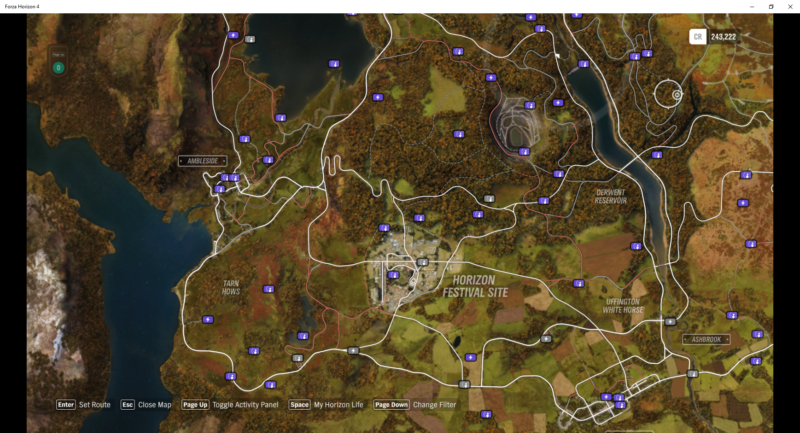 forza horizon 4 influence and fast travel board location