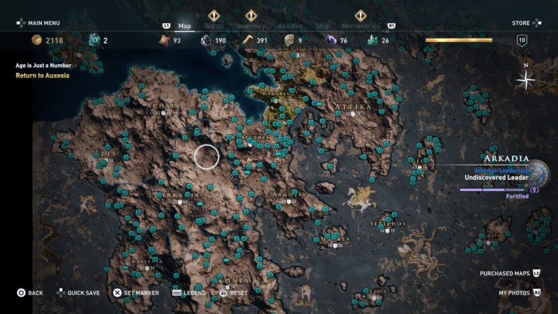 assassins creed odyssey orichalcum full map