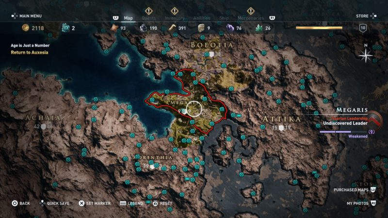 megaris location of orichalcum ac odyssey