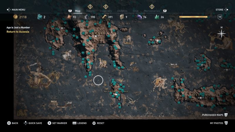 all location of orichalcum fragment in odyssey