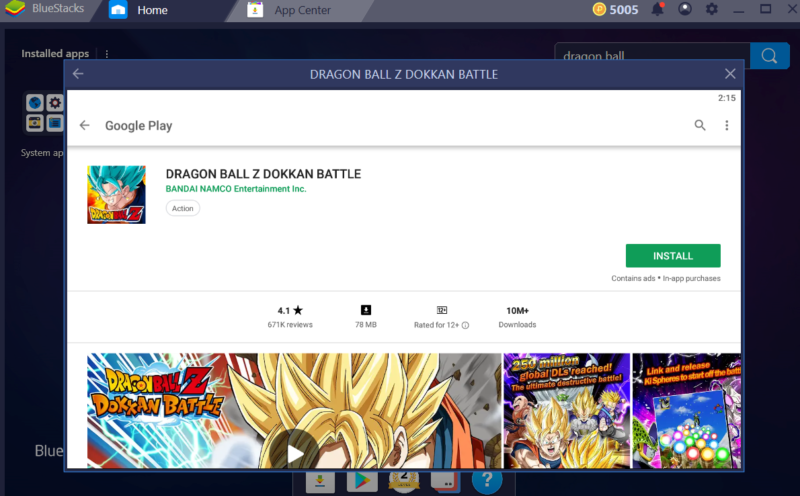 play dragon ball z dokkan battle on pc