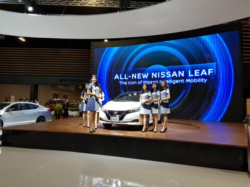 kuala lumpur international motor show 2018 nissan leaf