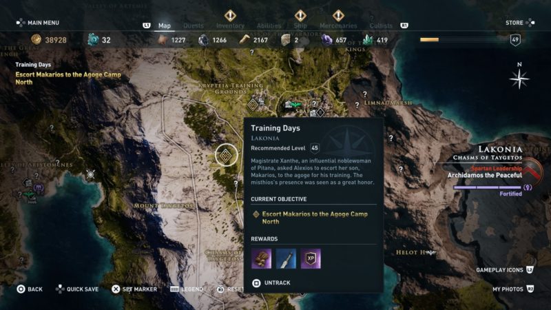 ac-odyssey-training-days-quest-guide