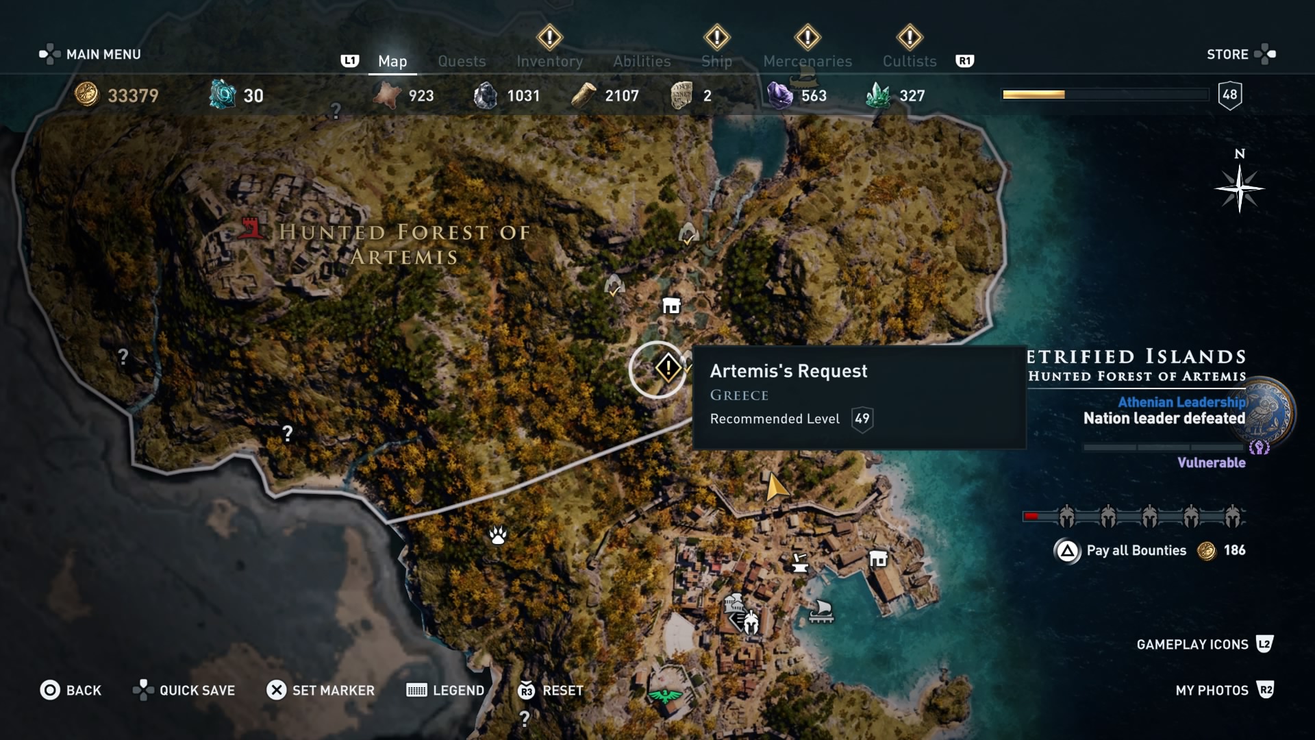 Assassins creed odyssey южные спорады карта