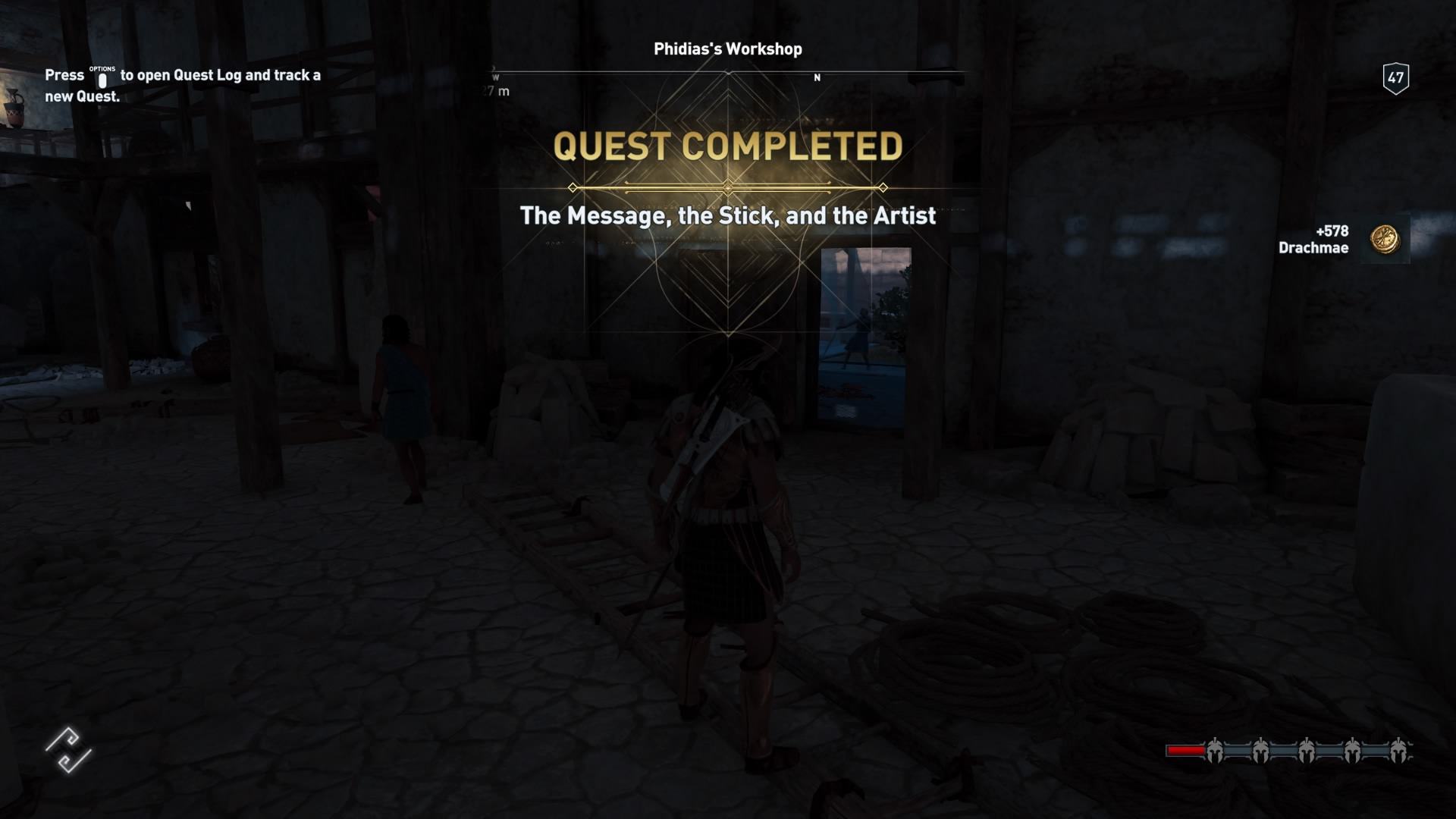 AC Odyssey The Message, The Stick And The Artist