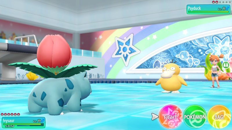 pokemon let's go effective pokemon against misty's gym