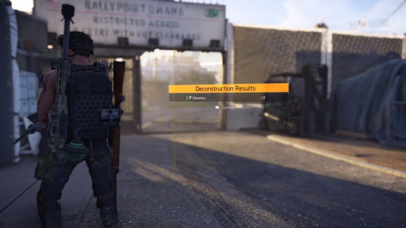 get materials from deconstructing - the division 2