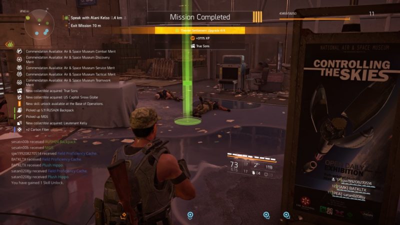 the division 2 - air and space museum objectives