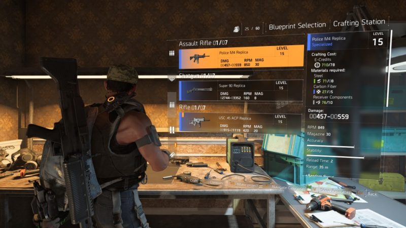 the division 2 gun blueprint location