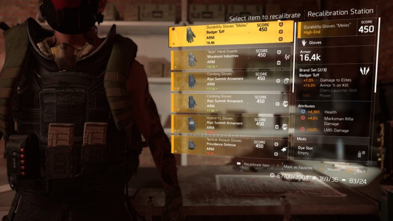 the division 2 - increase above gs450