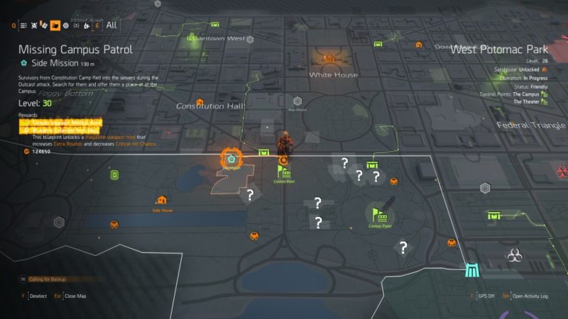 the division 2 - missing campus patrol