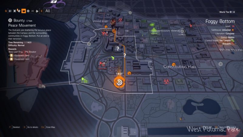 the division 2 - peace movement bounty