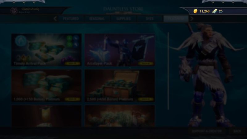 dauntless- how to buy platinum in store