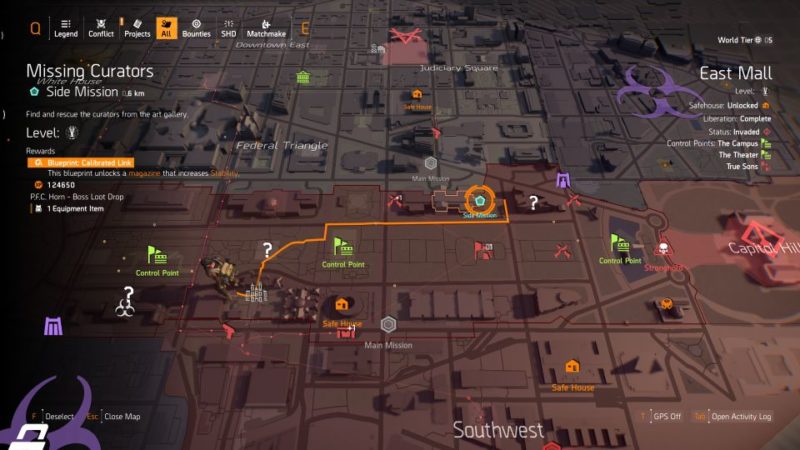 division 2 - missing curators guide wiki