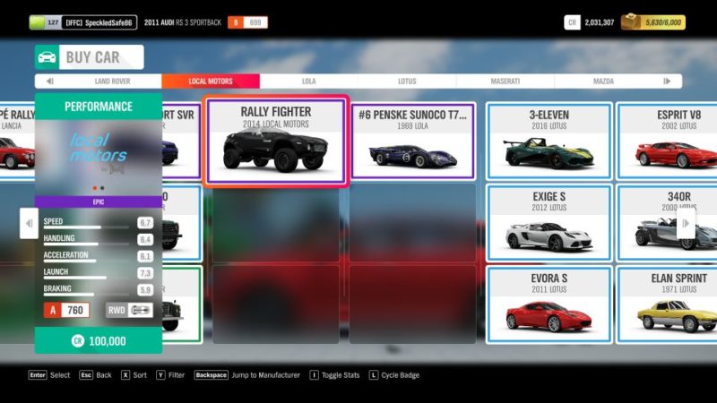 forza horizon 4 (lego speed champions) local motors rally fighter