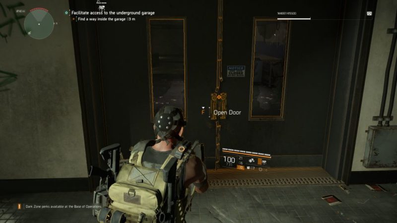 the division 2 - garage stash mission