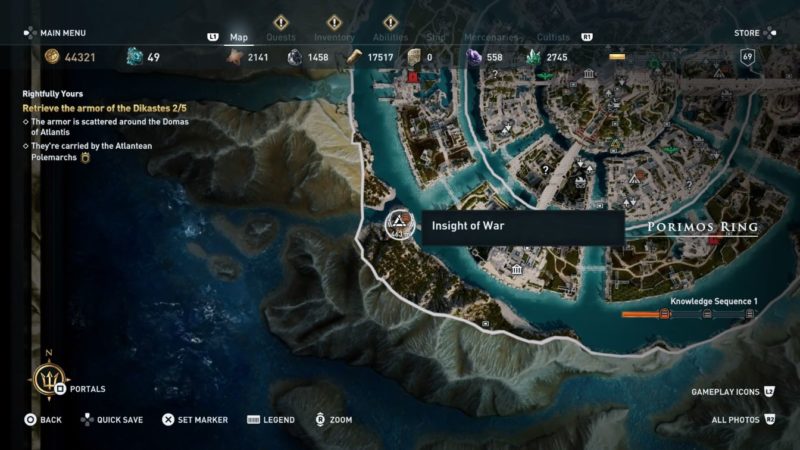 ac odyssey - a complete education - insight of war location