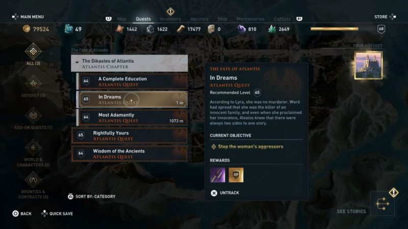 ac odyssey - in dreams guide tips