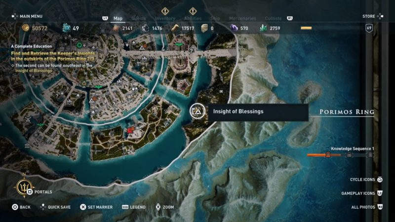 ac odyssey - keeper's insights location