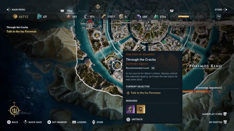 ac odyssey - through the cracks guide