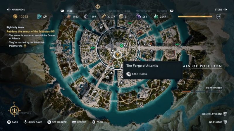 blacksmith atlantis location -assassins creed odyssey