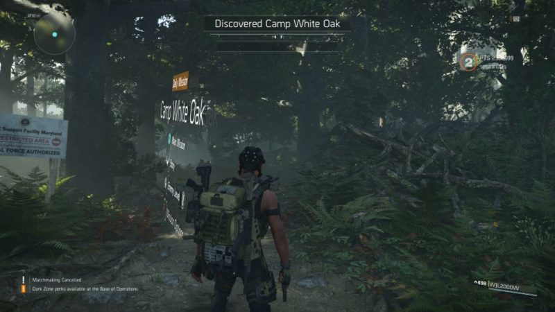 division 2 - camp white oak guide and tips