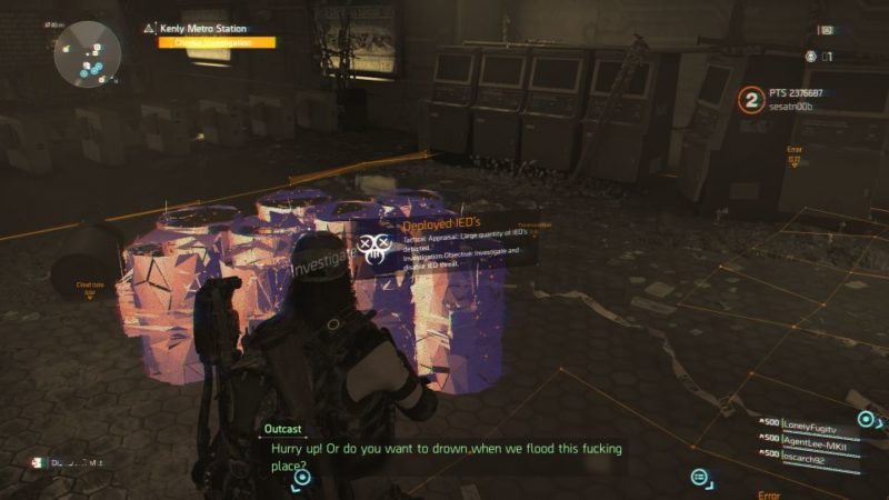 division 2 - kenly metro station - deployed ieds quest