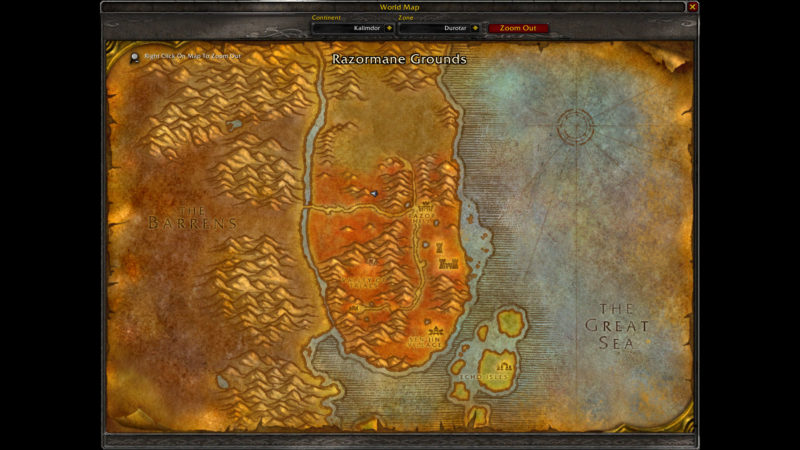 classic wow - encroachment - razormane grounds